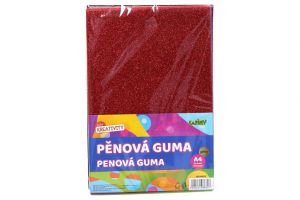 Pěnová guma A4 20x30 cm glitter, 10 ks
