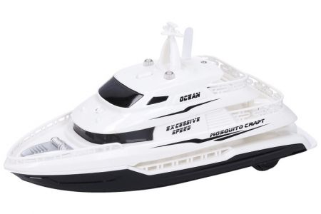 Loď na setrvačník s efekty bílá 22 cm