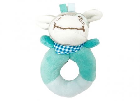 Chrastítko plyš kroužek osel 13cm