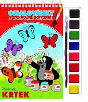 Omalovánky A5 Krtek s vodovými barvami a štětcem