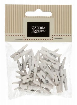 Kolíčky dřevěné 25mm bílé                     