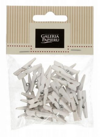 Kolíčky dřevěné 25mm bílé