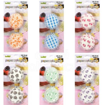 Košíčky cukrářské barevné 10,5cm (pr. 4,5cm, v. 3cm) - 50ks
