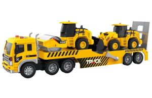 Auto tahač s efekty set se stavebními stroji 48 cm