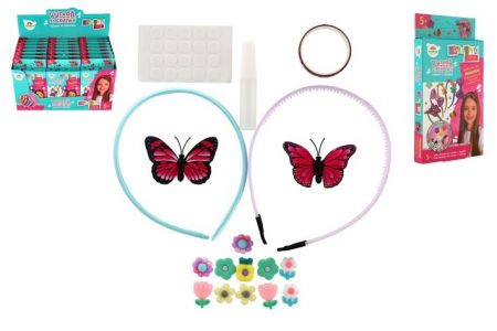 Kreativní sada Vytvoř si čelenku mix druhů v krabičce 12,5x23x2,5cm