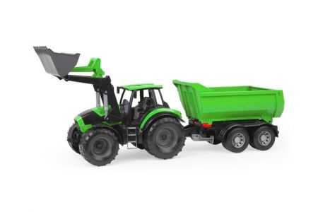 Auto Traktor Deutz-Fahr s přívěsem Worxx plast 75cm 1:15 v krabici 76x22x19cm