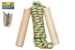 Švihadlo 250cm s dřevěnou rukojetí na kartě