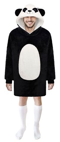 Cozy Noxxiez CH367 Panda - hřejivá televizní mikinová deka s kapucí pro teenagery a dospěl