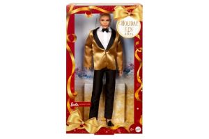 Barbie Vánoční Ken blond 2025 JGK55