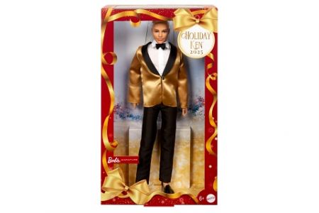 Barbie Vánoční Ken blond 2025 JGK55