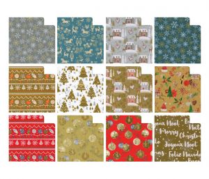 Balicí papír vánoční role 2m x 70cm, vánoční barevný mix 2