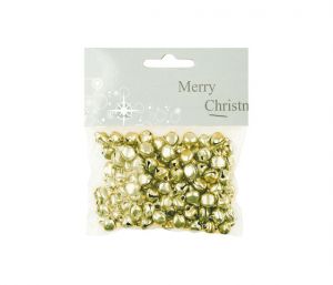 Dekorace vánoční - rolničky zlaté 1cm, 50ks