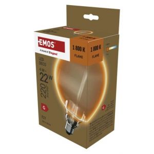 EMOS LED žárovka DECO G130OA / E27 / 4 W (22 W) / 220 lm / flame