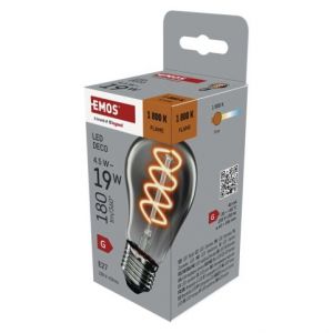 EMOS LED žárovka DECO SMOKED A60 / E27 / 4,5 W (19 W) / 180 lm / flame