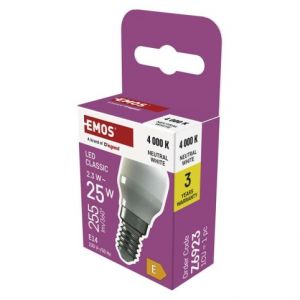 EMOS LED žárovka do ledničky ST26 / E14 / 2,3 W (25 W) / 255 lm / neutrální bílá