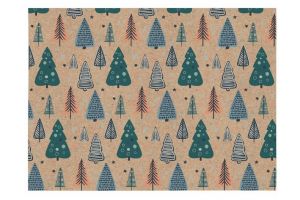 Balící papír vánoční KRAFT V300 100x70