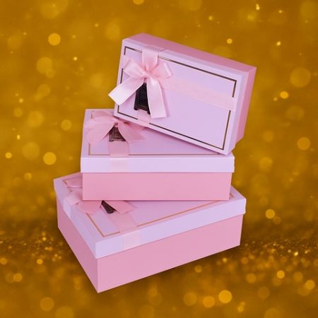 Dárková krabička s mašlí – růžová 