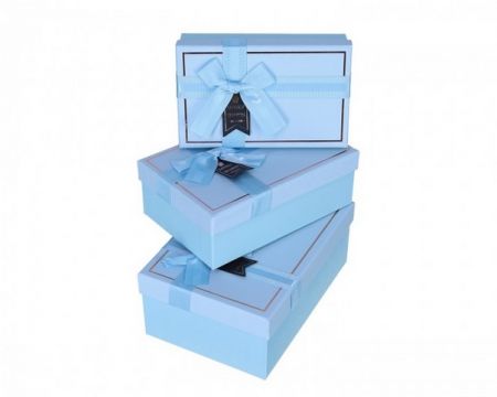 Dárková krabička s mašlí – modrá