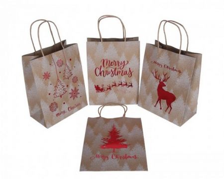 Dárková taška kraft 23cm/18cm/9cm 