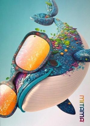 Sešit &quot;Animal&quot;, A4, čtverečkovaný, 40+2 listů, velryba, MITAMA 62732-90103