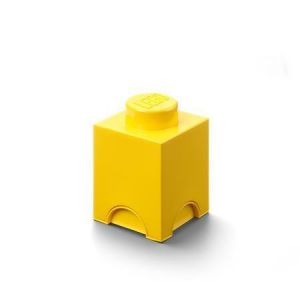 Úložný box ve tvaru kostky, žlutá, LEGO 40011732