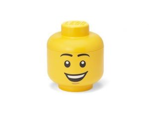 Úložný box ve tvaru hlavy minifigurky, Happy Boy, malý, LEGO 40310802