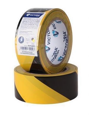 Bezpečnostní páska, žlutá-černá, 48 mm x 33 m, VICTORIA FACILITY