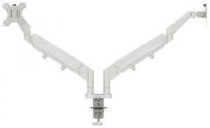 Držák na monitor "Ergo Dual", světle šedá, 2 ramena, LEITZ 65370085