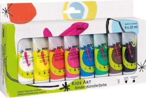 Sada Umělecká barva KIDS ART pro děti 8 barev 30 ml, KREUL