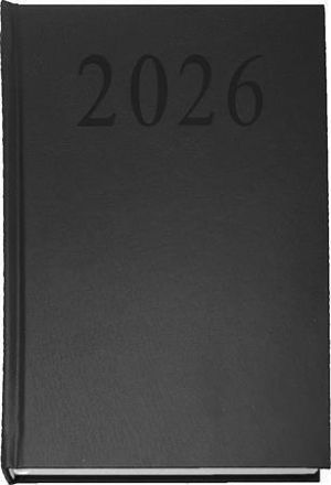 Diář, černá, A5, denní, 2026, tvrdé desky, SAKOTA EAC2620