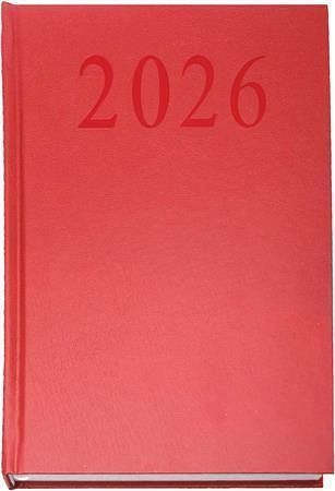 Diář, bordó, A5, denní, 2026, tvrdé desky, SAKOTA EAO2622