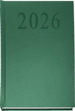 Diář, zelená, A5, denní, 2026, tvrdé desky, SAKOTA EAG2722
