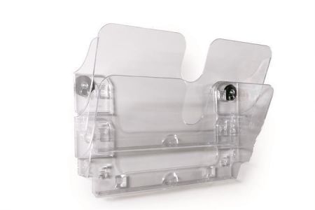 Držák na katalogy "FLEXIPLUS 2", transparentní, na zeď, A4, na šířku, magnetický, DURABLE