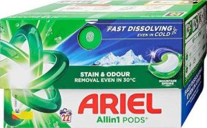 Kapsle na praní &quot;Mountain spring&quot;, 22 ks, ARIEL 31020427