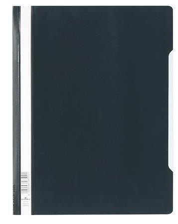 Desky s rychlovazačem, černá, PP, A4+, 50 ks/balení, DURABLE 257001