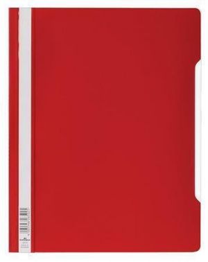 Desky s rychlovazačem, červená, PP, A4+, 50 ks/balení, DURABLE 257003