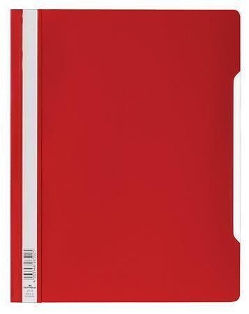 Desky s rychlovazačem, červená, PP, A4+, 50 ks/balení, DURABLE 257003