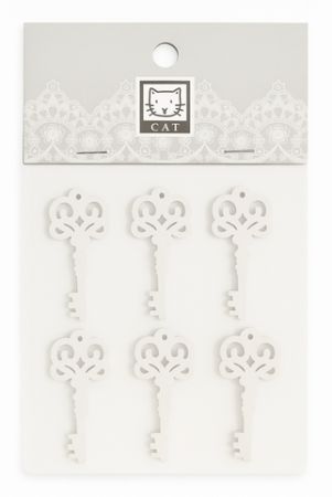 Dekorace dřevěné klíč s lepíkem