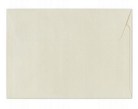 Ozdobné obálky Holland - C6, 120 g/m2, struktura látky, krémové, 10 ks