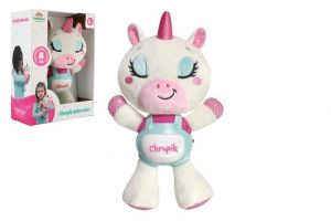 Jednorožec Chrupík usínáček plyš/plast na baterie se zvukem se světlem v krabici 22x30x10,