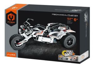 Stavebnice iM.MASTER motorka plast 198 dílků na zpětné natažení v krabici 29x20x6cm