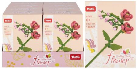 Stavebnice kostky květy 140EL 10X13X6 