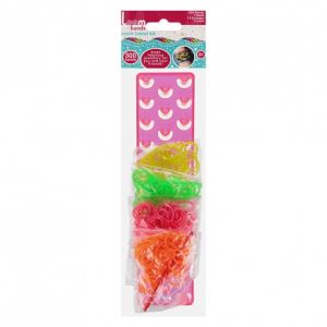 Udělej si svůj náramek - gumičky 300ks + náčiní + pletací stav na náramky v sáčku 8x29x3cm