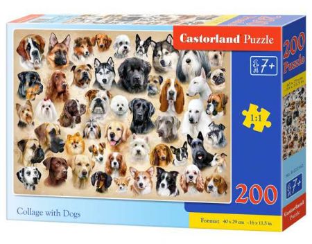 Castorland  Puzzle 200 dílků – Koláž se psy