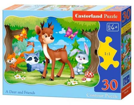Castorland Puzzle 30 dílků  Jelen a přátelé
