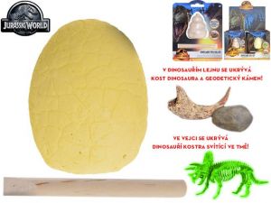 Jurský svět sada pro tesání dinosauřích pozůstatků na kartě