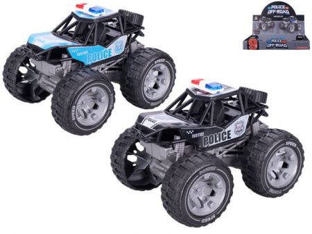 Auto policie velká kola 13cm na setrvačník 2barvy