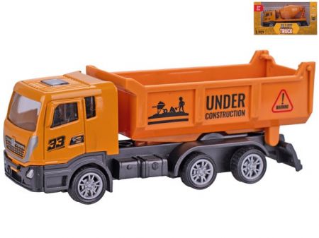 Vozidlo stavební 12cm kov zpětný chod 2druhy v krabičce