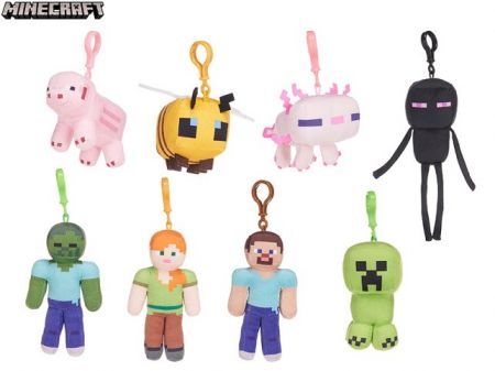 Minecraft přívěsek na klíče plyšový 8druhů 12m+