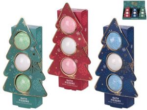 Vánoční dárková sada - vodní bomby do koupele 3x 20g 3barvy v krabičce